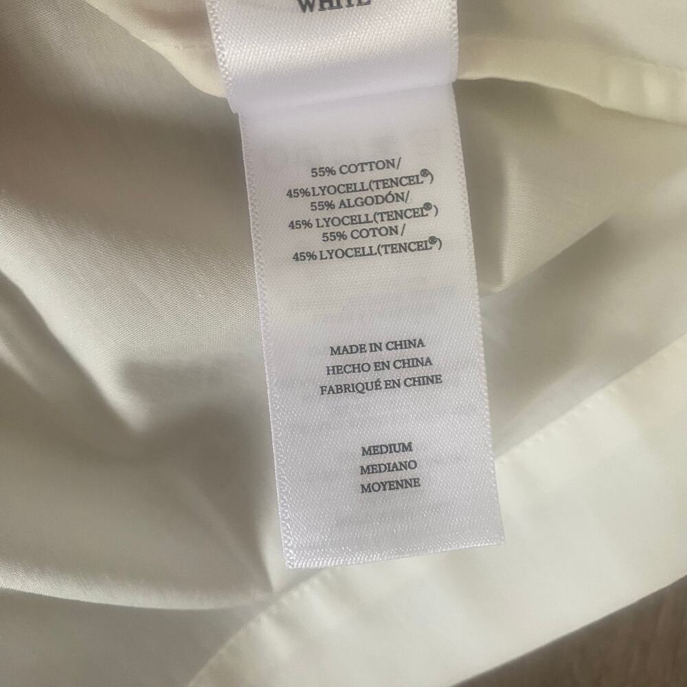 NWT Rails‎ Noella Top White Poplin Cotton Blend Size Medium - Picture 9 of 9